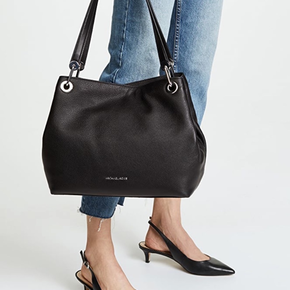 Michael Kors Large Raven Leather Tote Purse